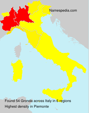Surname Gronda in Italy Surname Gronda in Italy
