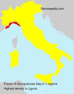 Surname Grone in Italy Surname Grone in Italy