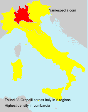Surname Gropelli in Italy