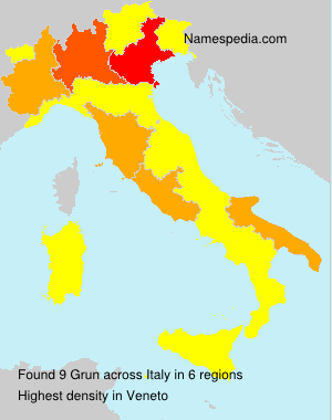 Surname Grun in Italy Surname Grun in Italy