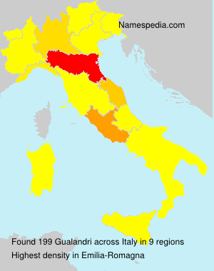 Surname Gualandri in Italy Surname Gualandri in Italy