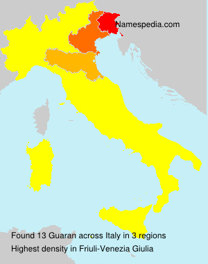 Surname Guaran in Italy Surname Guaran in Italy