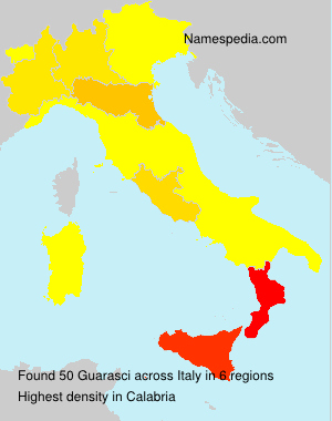Surname Guarasci in Italy Surname Guarasci in Italy