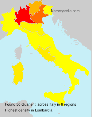 Surname Guarienti in Italy Surname Guarienti in Italy