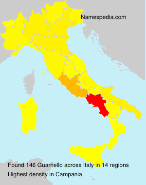Surname Guarriello in Italy Surname Guarriello in Italy