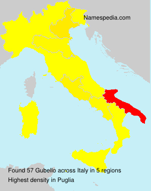 Surname Gubello in Italy Surname Gubello in Italy