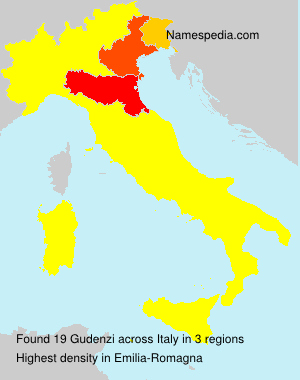 Surname Gudenzi in Italy Surname Gudenzi in Italy