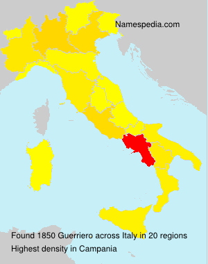 Surname Guerriero in Italy Surname Guerriero in Italy