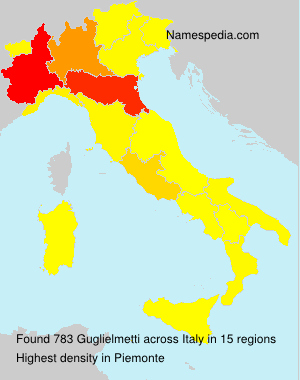 Surname Guglielmetti in Italy Surname Guglielmetti in Italy
