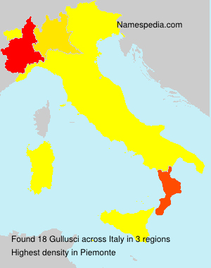 Surname Gullusci in Italy Surname Gullusci in Italy