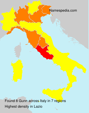 Surname Gunn in Italy Surname Gunn in Italy