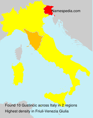 Surname Gustincic in Italy Surname Gustincic in Italy