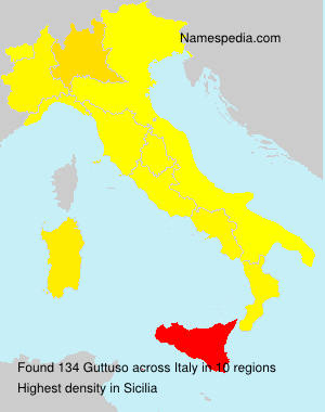 Surname Guttuso in Italy Surname Guttuso in Italy
