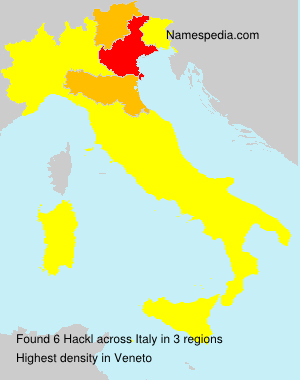 Surname Hackl in Italy Surname Hackl in Italy