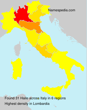 Surname Haile in Italy Surname Haile in Italy