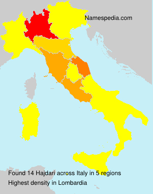 Surname Hajdari in Italy Surname Hajdari in Italy