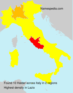 Surname Halder in Italy Surname Halder in Italy