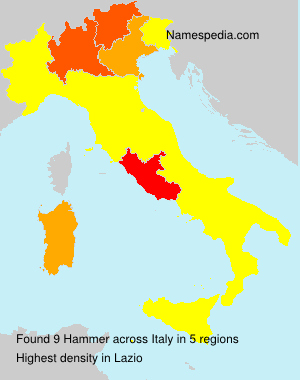 Surname Hammer in Italy Surname Hammer in Italy