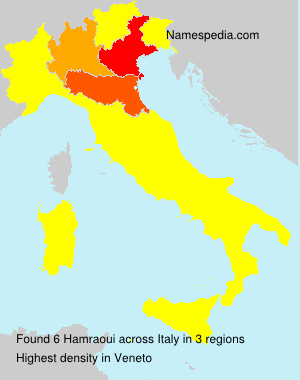 Surname Hamraoui in Italy Surname Hamraoui in Italy