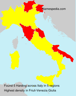 Surname Harding in Italy Surname Harding in Italy