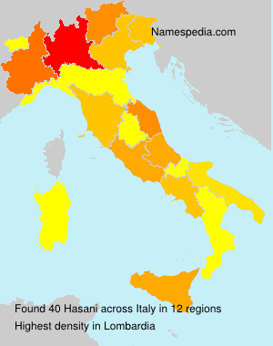 Surname Hasani in Italy Surname Hasani in Italy