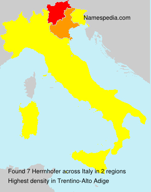 Surname Herrnhofer in Italy Surname Herrnhofer in Italy
