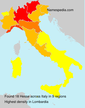 Surname Hesse in Italy Surname Hesse in Italy