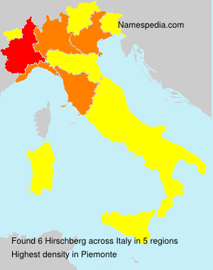 Surname Hirschberg in Italy Surname Hirschberg in Italy