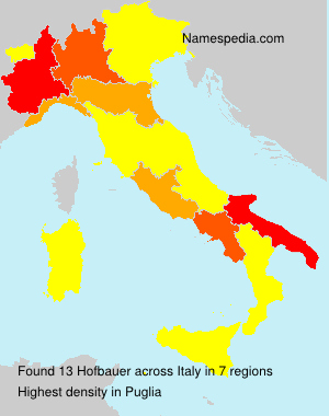 Surname Hofbauer in Italy Surname Hofbauer in Italy