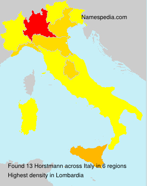 Surname Horstmann in Italy Surname Horstmann in Italy