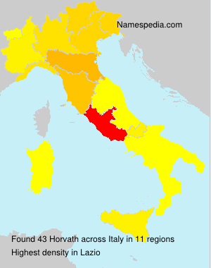 Surname Horvath in Italy Surname Horvath in Italy