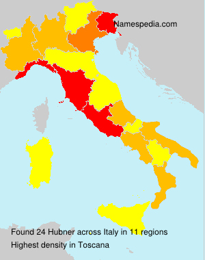 Surname Hubner in Italy Surname Hubner in Italy