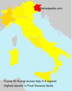 Surname Humar in Italy Surname Humar in Italy
