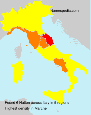 Surname Hutton in Italy Surname Hutton in Italy