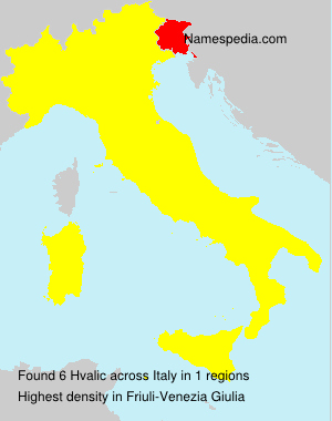 Surname Hvalic in Italy