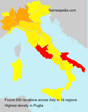 Surname Iacobone in Italy Surname Iacobone in Italy