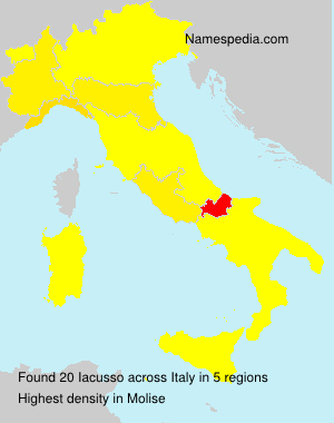 Surname Iacusso in Italy Surname Iacusso in Italy