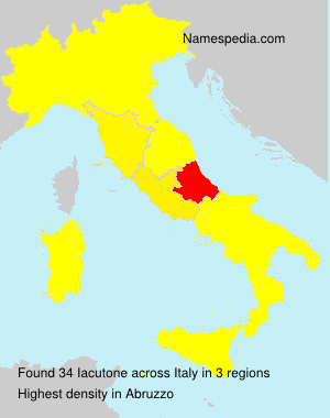 Surname Iacutone in Italy Surname Iacutone in Italy