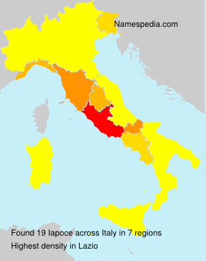 Surname Iapoce in Italy Surname Iapoce in Italy