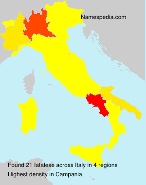 Surname Iatalese in Italy
