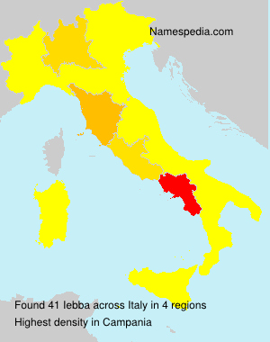 Surname Iebba in Italy Surname Iebba in Italy