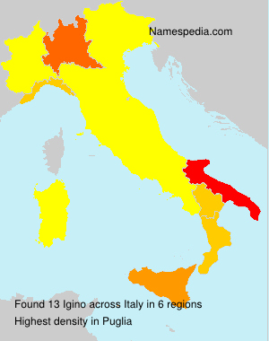 Surname Igino in Italy Surname Igino in Italy