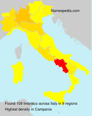 Surname Imbriaco in Italy Surname Imbriaco in Italy