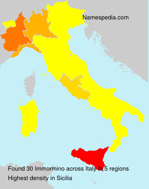 Surname Immormino in Italy