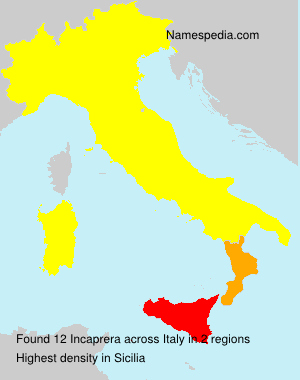 Surname Incaprera in Italy Surname Incaprera in Italy