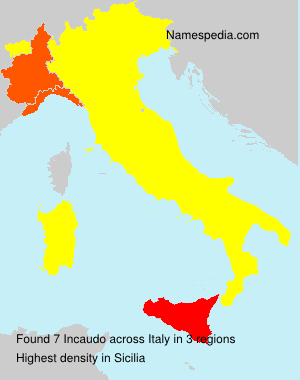 Surname Incaudo in Italy Surname Incaudo in Italy