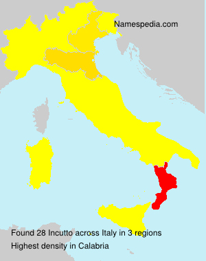 Surname Incutto in Italy Surname Incutto in Italy