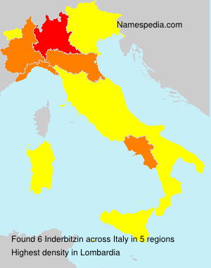 Surname Inderbitzin in Italy Surname Inderbitzin in Italy