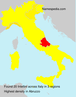 Surname Intellini in Italy Surname Intellini in Italy