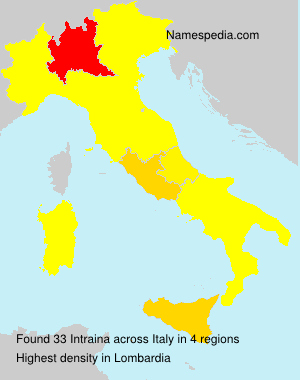 Surname Intraina in Italy Surname Intraina in Italy